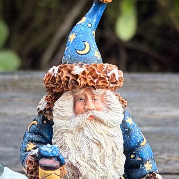 Vintage 2000 Lang Candles FIGURAL Candle Holder PREPARING FOR A VISIT Santa - Picture 2 of 11